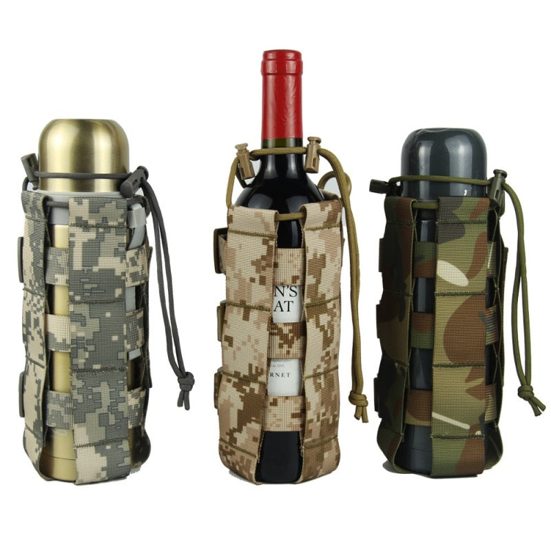 0.5L-2.5L Tactical Molle Water Bottle Pouch Oxford Military Canteen Cover Holster Outdoor Travel