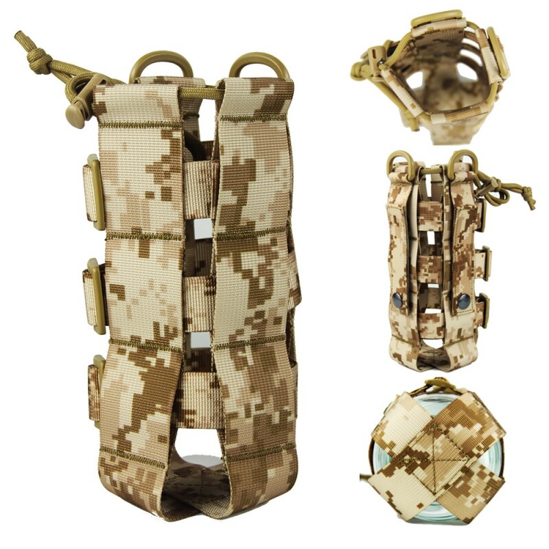 0.5L-2.5L Tactical Molle Water Bottle Pouch Oxford Military Canteen Cover Holster Outdoor Travel