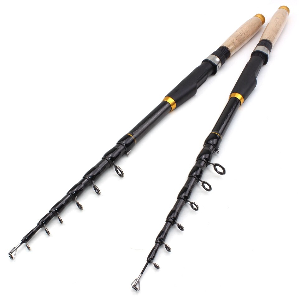 1.8m-3.6m Multifunction telescopic fishing rod Cork handle Carbon Fiber carp Spinning Rod Portable Travel pole fish Tackle