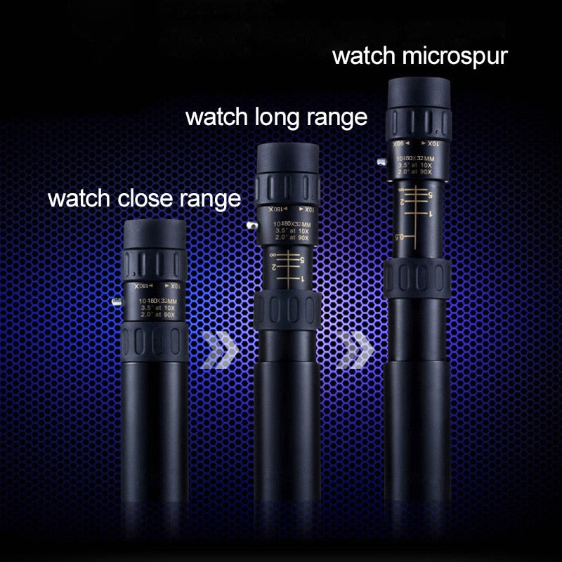 10-300X High Power Monocular Telescope Hunting 5000M Binoculars Low Light Night Vision Eyepiece