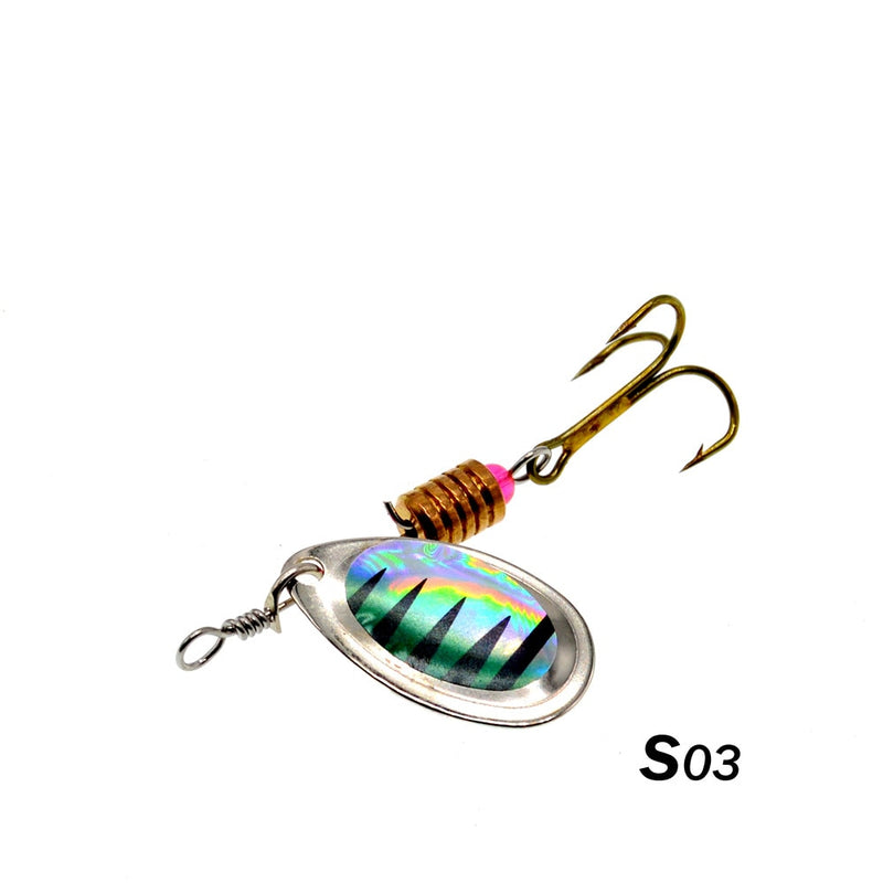 10 Colors Peche Spinner Fishing Lures Wobblers CrankBaits Jig Shone Metal Sequin Trout Spoon With Hooks for Carp Fishing Pesca