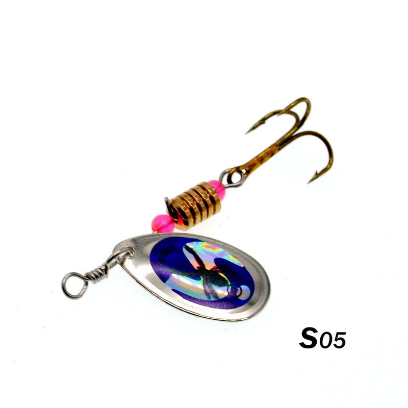 10 Colors Peche Spinner Fishing Lures Wobblers CrankBaits Jig Shone Metal Sequin Trout Spoon With Hooks for Carp Fishing Pesca