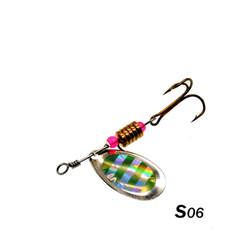 10 Colors Peche Spinner Fishing Lures Wobblers CrankBaits Jig Shone Metal Sequin Trout Spoon With Hooks for Carp Fishing Pesca