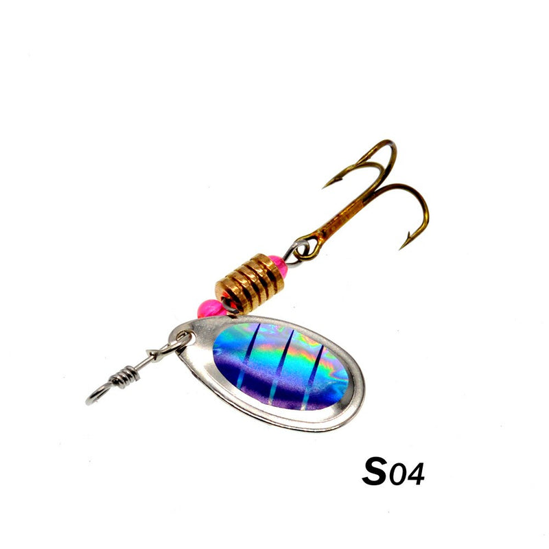 10 Colors Peche Spinner Fishing Lures Wobblers CrankBaits Jig Shone Metal Sequin Trout Spoon With Hooks for Carp Fishing Pesca