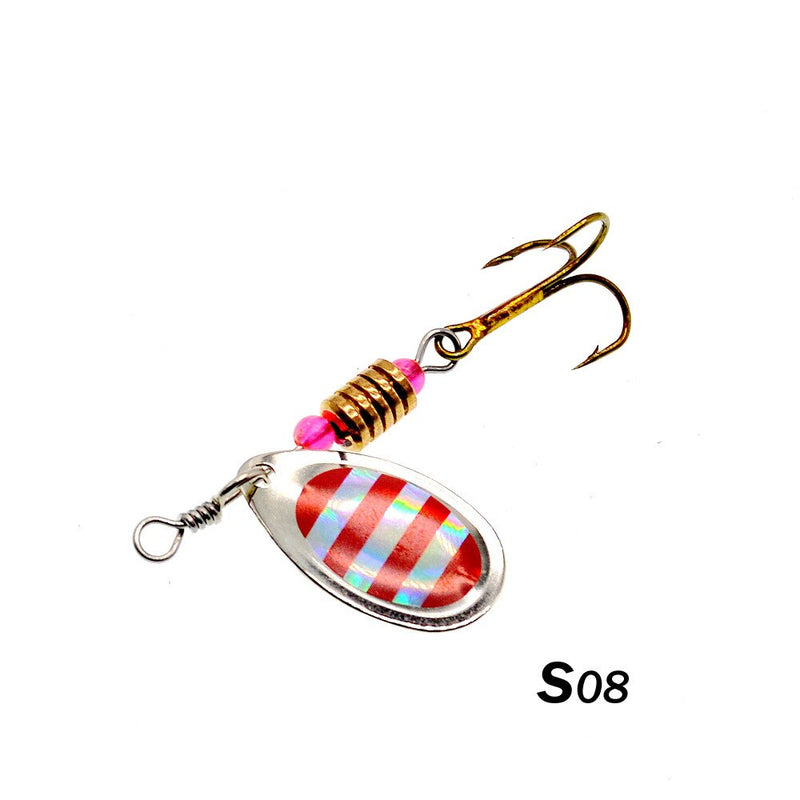 10 Colors Peche Spinner Fishing Lures Wobblers CrankBaits Jig Shone Metal Sequin Trout Spoon With Hooks for Carp Fishing Pesca