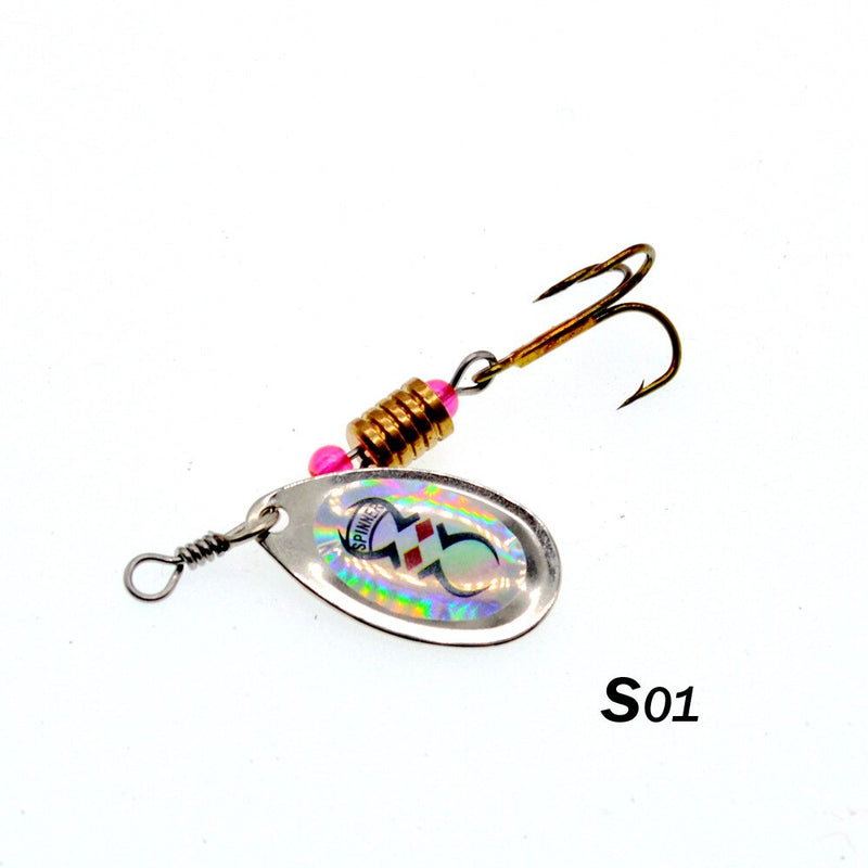 10 Colors Peche Spinner Fishing Lures Wobblers CrankBaits Jig Shone Metal Sequin Trout Spoon With Hooks for Carp Fishing Pesca