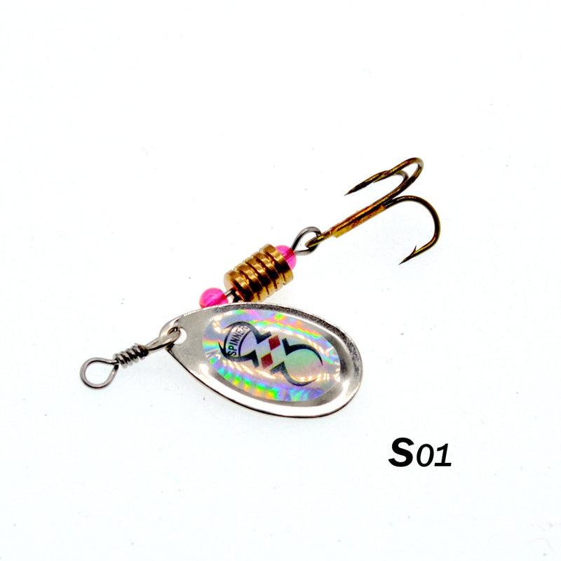 10 Colors Peche Spinner Fishing Lures Wobblers CrankBaits Jig Shone Metal Sequin Trout Spoon With Hooks for Carp Fishing Pesca