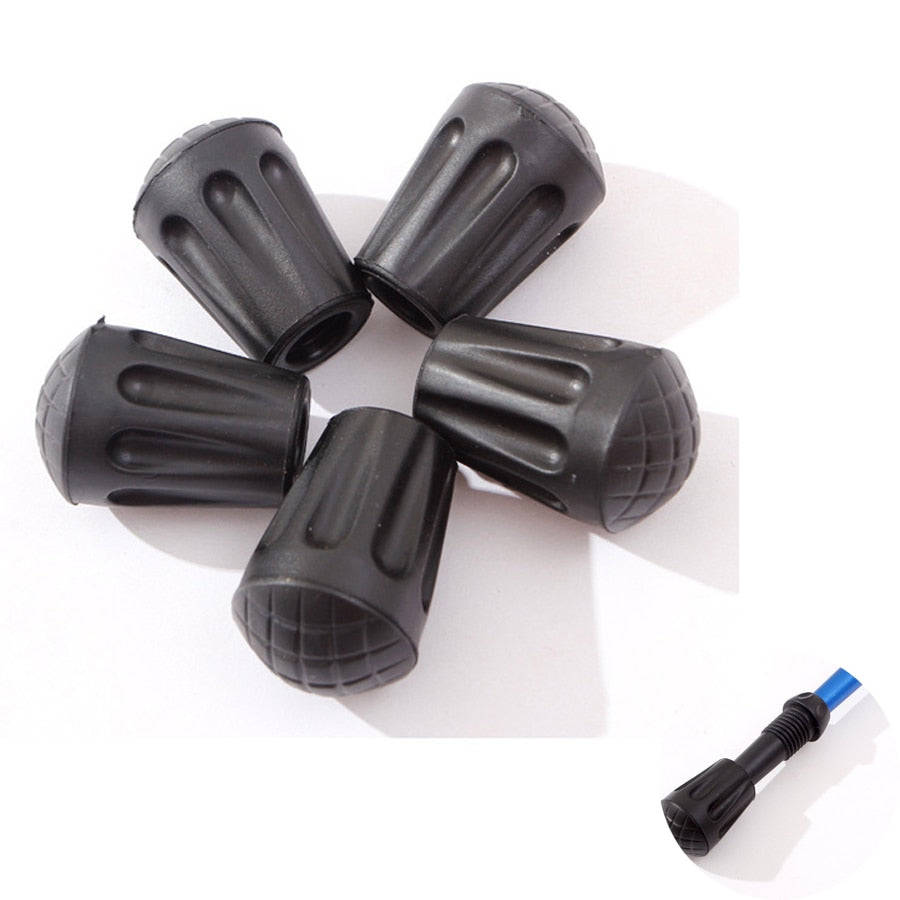 10 Pcs  Outdoor Mountain-Climbing Hiking Trekking Pole Walking Stick Head Replacement Tips Protector