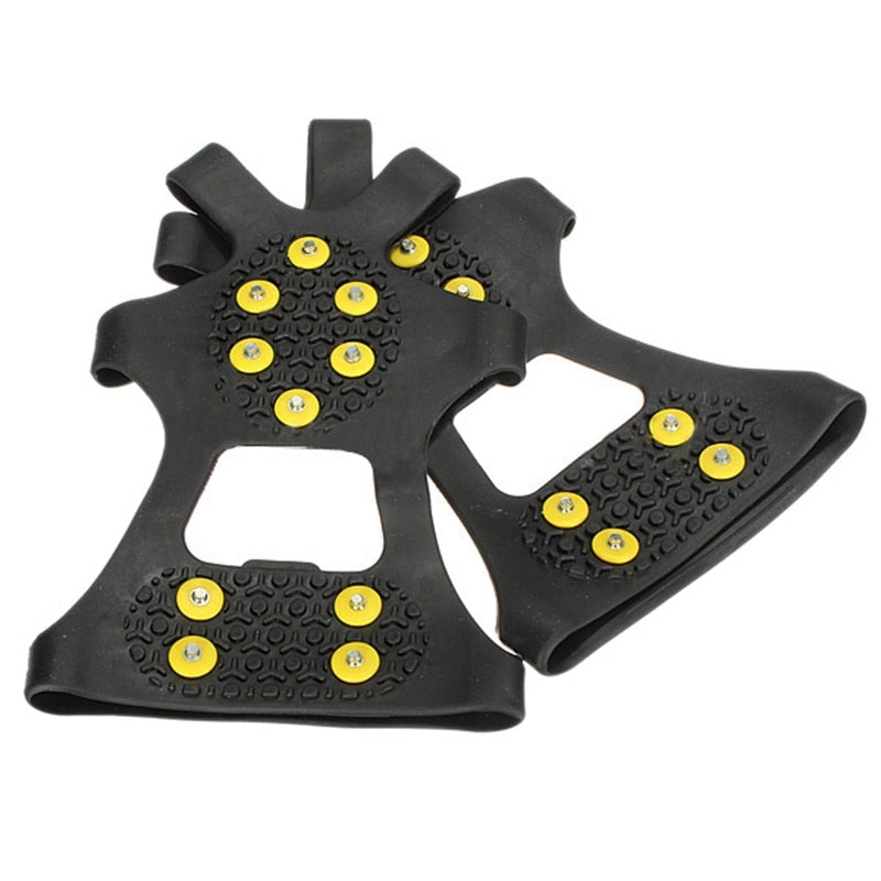 10 Studs Anti-Skid Snow Ice Thermo Plastic Elastomer Climbing Shoes Cover Spikes Grips Cleats