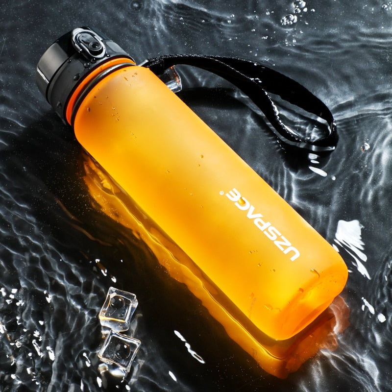 1000ml Large Capacity Water Bottle Portable Leakproof Shaker Frosted Plastic Drinkware