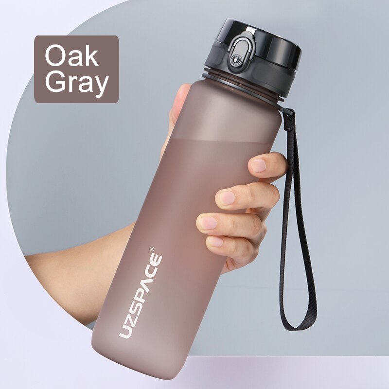 1000ml Large Capacity Water Bottle Portable Leakproof Shaker Frosted Plastic Drinkware