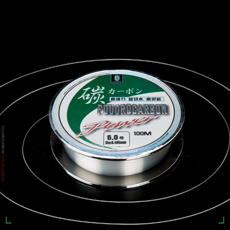 100M 100% fluorocarbon Fishing Line  Carbon Fiber Leader Line fly fishing line pesca  Super Strong