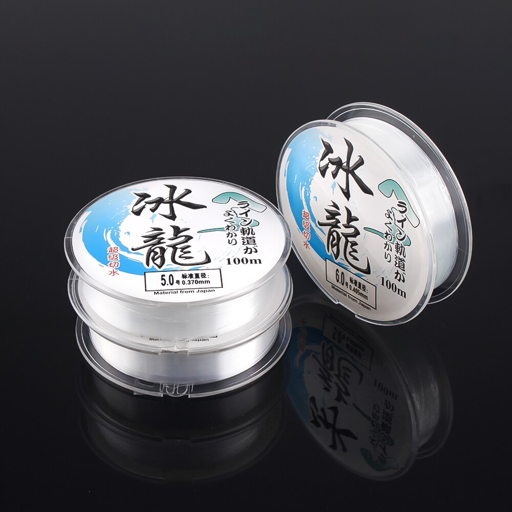 100M Nylon Fishing Line Monofilament Japanese Material for Saltwater Carp Fishing Fluorocarbon