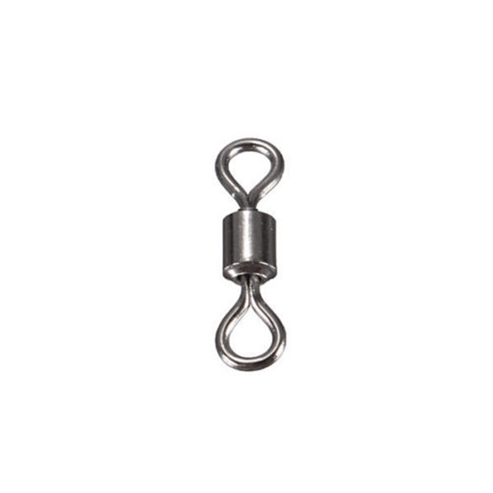 100Pcs Ball Bearing Stainless Steel Swivels Fishing Fish Connector Rolling Swivels Rig Sea Carp Fishing Tools Multi Sizes