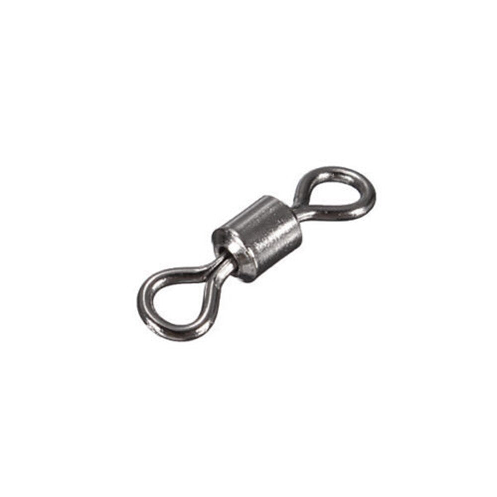 100Pcs Ball Bearing Stainless Steel Swivels Fishing Fish Connector Rolling Swivels Rig Sea Carp Fishing Tools Multi Sizes