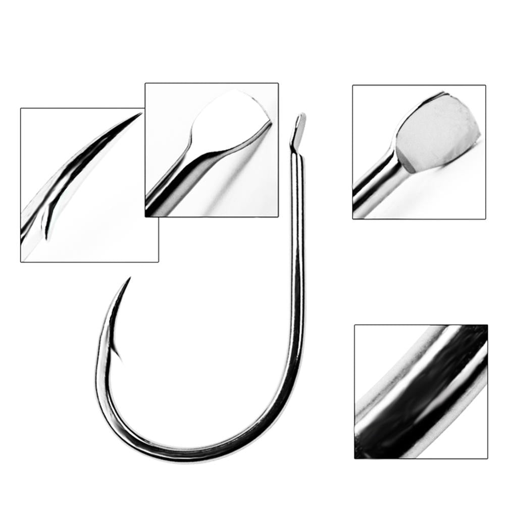 100pcs/1box Fishing Hooks Set High Carbon Steel Single Fishhook Fly Fishing Jip Barbed Carp Hooks Sea Tackle Accessories Tool