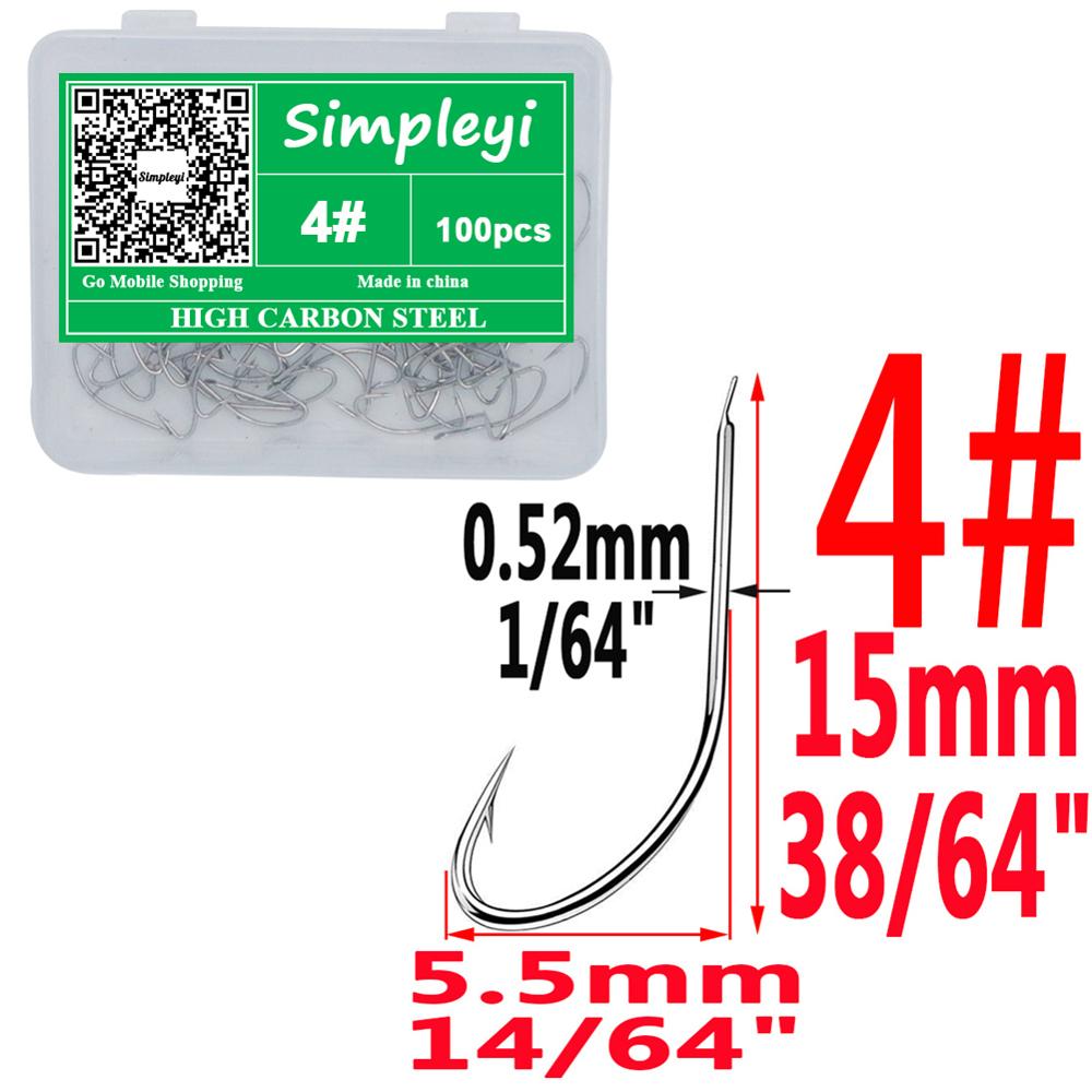 100pcs/box 1-14# High Carbon Steel Crooked Barbed Fishhook Black Flat Carp Fishing Hooks Set Accessories Tool Fish Tackle
