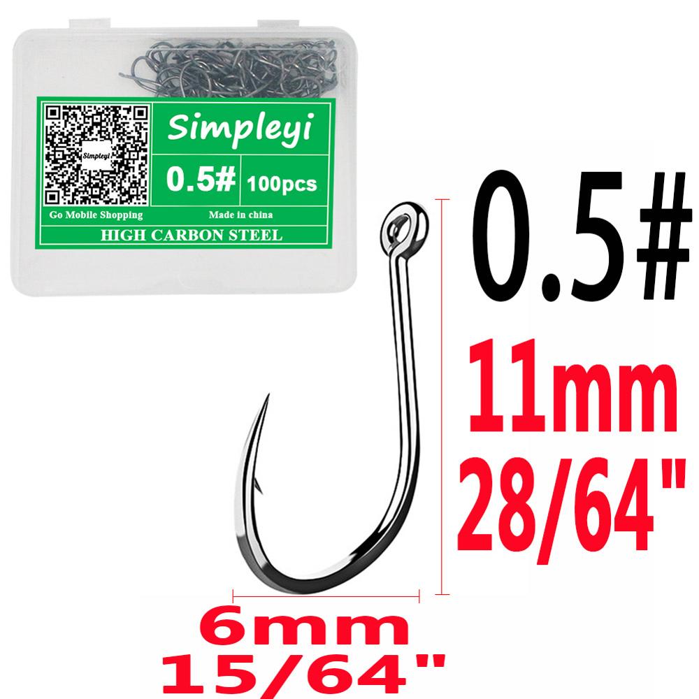 100pcs/box High Carbon Fishing Hook 0.5#-15# Fishhooks ISEAMA With Eye Carp Catfish Anzol Peche Japan Tackle Fishing Tool