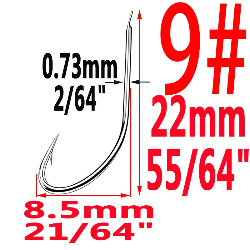 100pcs/lot Iseama Circle Carp Fishing Hook Size 1# To14#  Ring eye Japan Fishhook hooks Fishhook Single Jig Hook Tool Pech