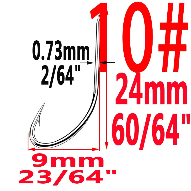 100pcs/lot Iseama Circle Carp Fishing Hook Size 1# To14#  Ring eye Japan Fishhook hooks Fishhook Single Jig Hook Tool Pech