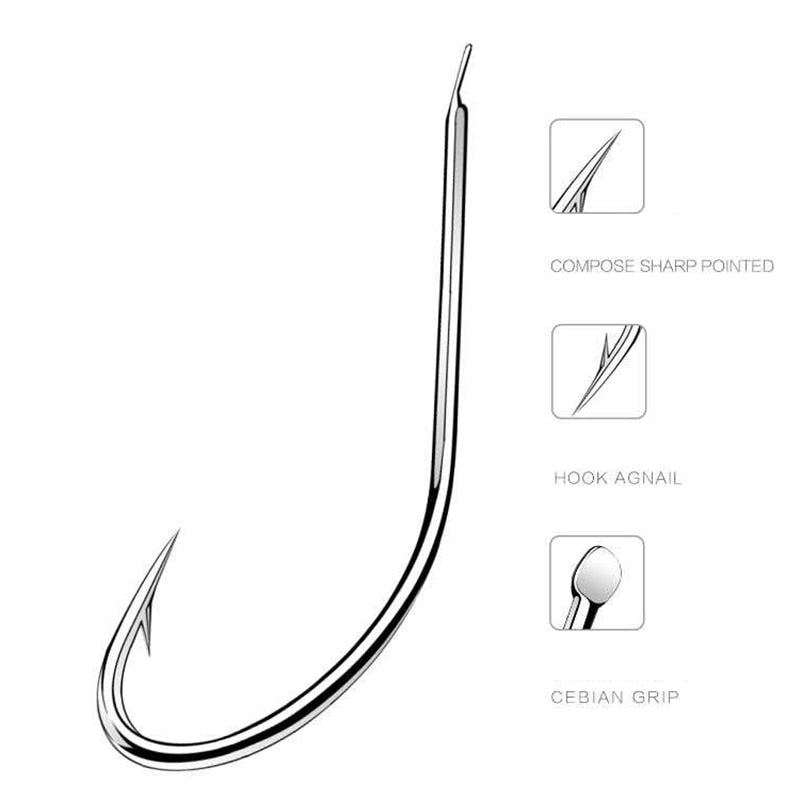 100pcs/lot Iseama Circle Carp Fishing Hook Size 1# To14#  Ring eye Japan Fishhook hooks Fishhook Single Jig Hook Tool Pech