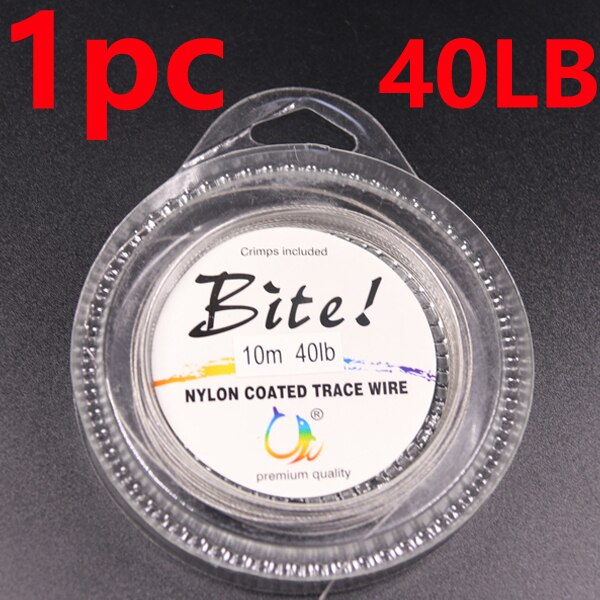10M 7 Strands 5LB-200LB Nylon Coated Trace Wire Braided Steel Wire Leader Coating Jigging Fish