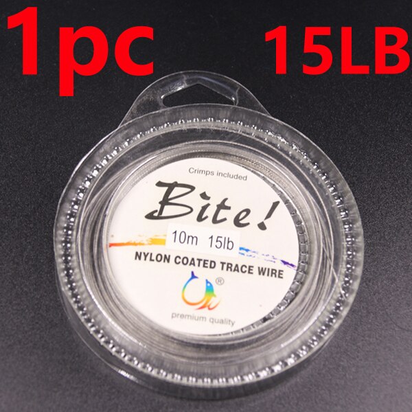 10M 7 Strands 5LB-200LB Nylon Coated Trace Wire Braided Steel Wire Leader Coating Jigging Fish
