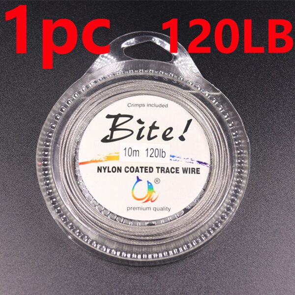 10M 7 Strands 5LB-200LB Nylon Coated Trace Wire Braided Steel Wire Leader Coating Jigging Fish