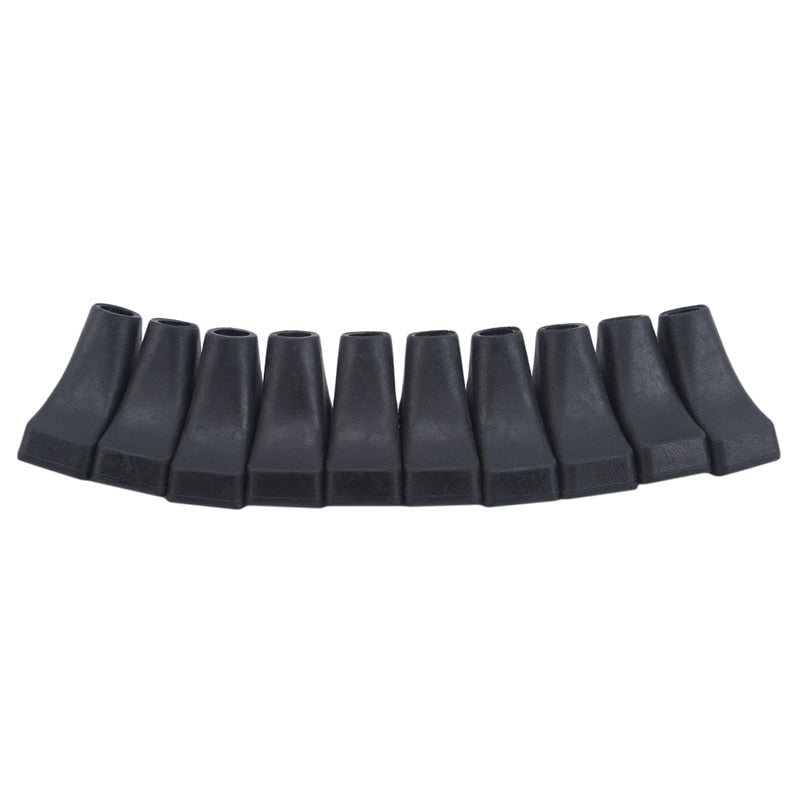 10Pcs Anti-Slipping Walking Stick Tip Pole Protectors Replacement Rubber Tips For Elderly Trekking