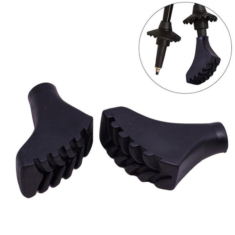 10Pcs Anti-Slipping Walking Stick Tip Pole Protectors Replacement Rubber Tips For Elderly Trekking