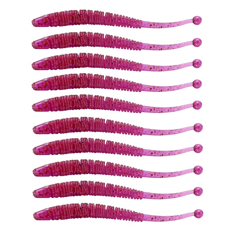 10Pcs/lot Jig Worm Fishing Silicone Soft Lures 60mm 0.6g shrimp odor Additive Artificial Rubber soft Bait Bass pesca Tackle