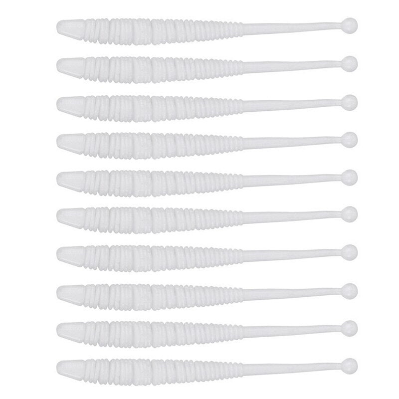 10Pcs/lot Jig Worm Fishing Silicone Soft Lures 60mm 0.6g shrimp odor Additive Artificial Rubber soft Bait Bass pesca Tackle