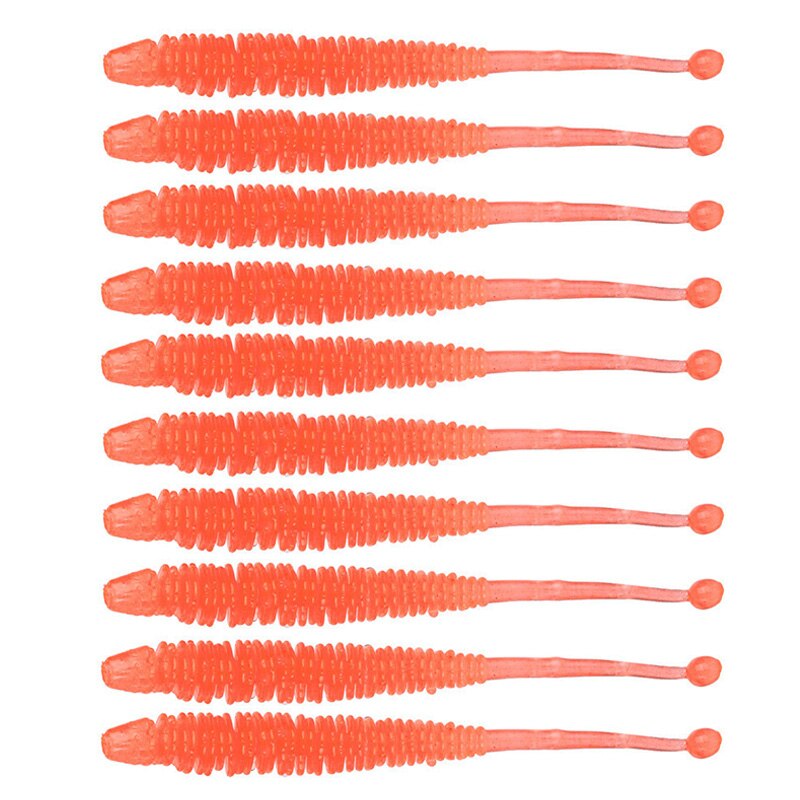 10Pcs/lot Jig Worm Fishing Silicone Soft Lures 60mm 0.6g shrimp odor Additive Artificial Rubber soft Bait Bass pesca Tackle