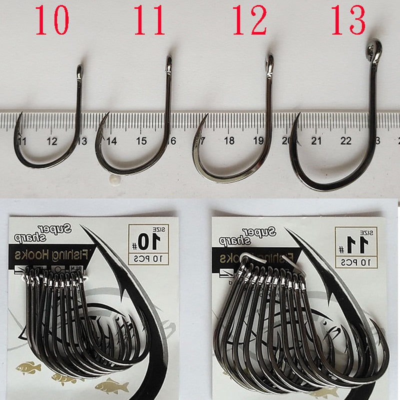 10pcs Iron plate hook heavy tuna iron plate hook Sturgeon herring hook Big fish  hook Fishing tool accessories