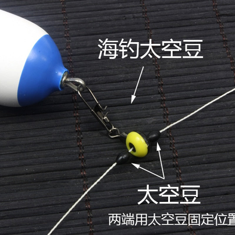 10pcs/lot Fishing Float Bobber Stops Space Beans Connectors Sea Saltwater Fishing Tools Equipment Plastic Metal Accessories