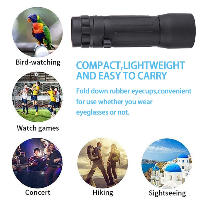 10x25 Mini Pocket Monocular Telescope Zoom Theatrical Binoculars Eyepiece Portable For Hunting