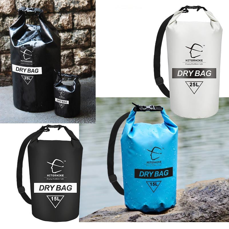 15L 25L Swimming Waterproof Bag Dry Sack Bag For Canoeing Kayak Rafting Outdoor Sport Bags Travel