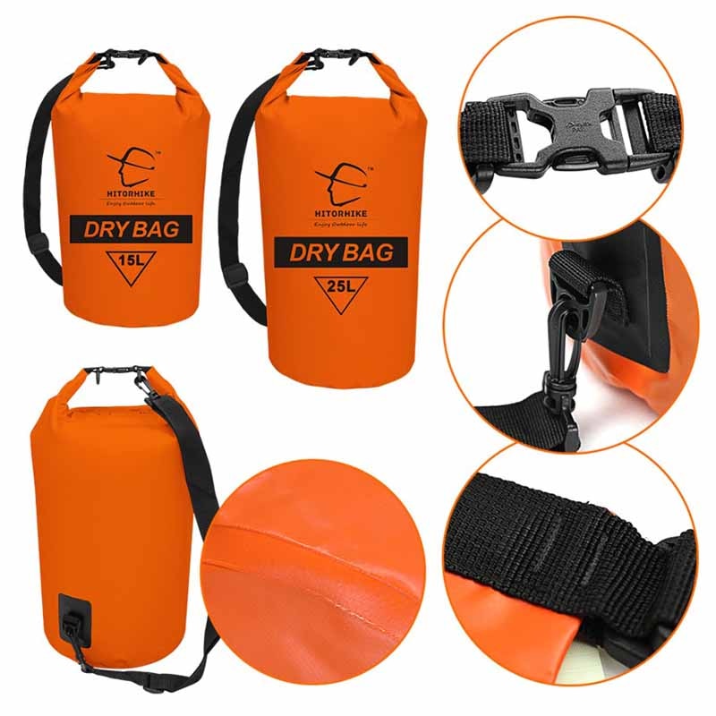 15L 25L Swimming Waterproof Bag Dry Sack Bag For Canoeing Kayak Rafting Outdoor Sport Bags Travel