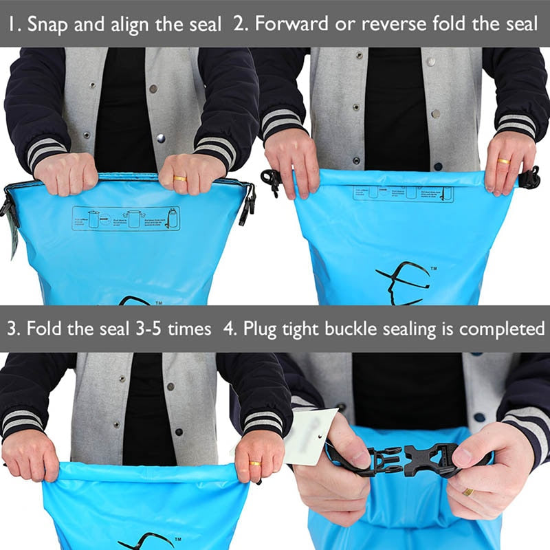 15L 25L Swimming Waterproof Bag Dry Sack Bag For Canoeing Kayak Rafting Outdoor Sport Bags Travel