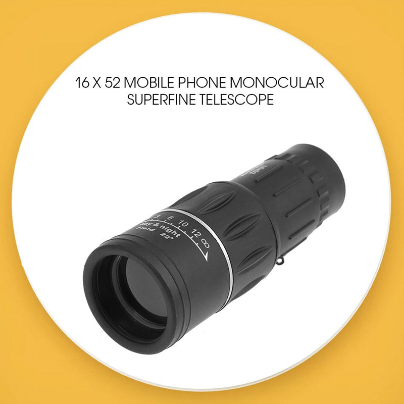 16X52 Dual Focus Monocular telescope Hunting Spotting upgrade Handheld For Tourism Sightseeing