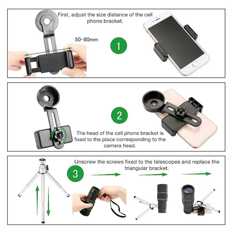 16X52 Dual Focus Monocular telescope Hunting Spotting upgrade Handheld For Tourism Sightseeing