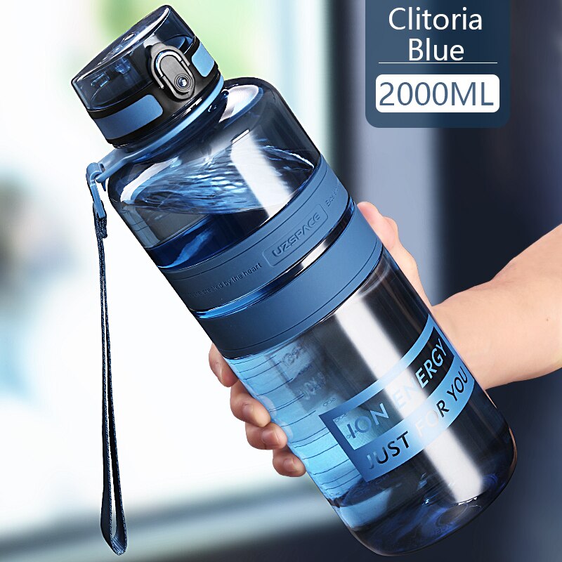 1L 1.5L 2L Sports Water Bottle Large Capacity Fitness Outdoor Eco-Friendly Plastic Portable 500ml