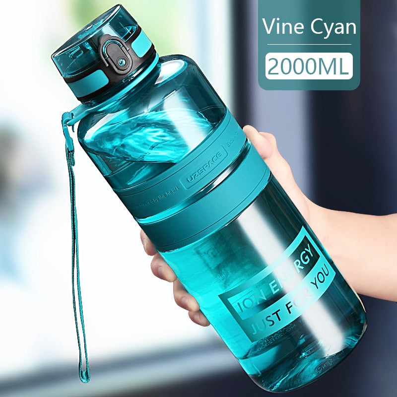 1L 1.5L 2L Sports Water Bottle Large Capacity Fitness Outdoor Eco-Friendly Plastic Portable 500ml