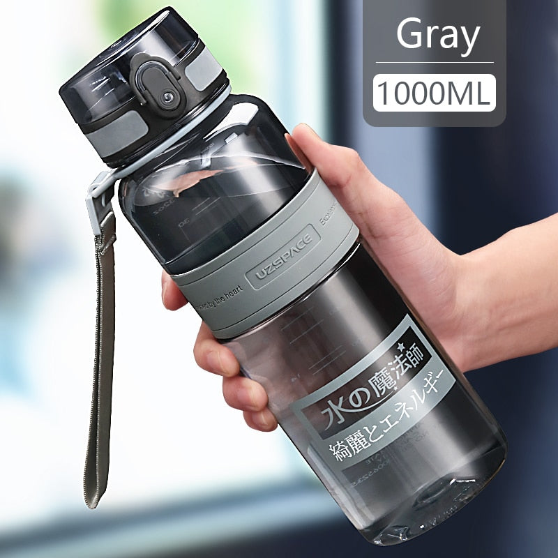 1L 1.5L 2L Sports Water Bottle Large Capacity Fitness Outdoor Eco-Friendly Plastic Portable 500ml