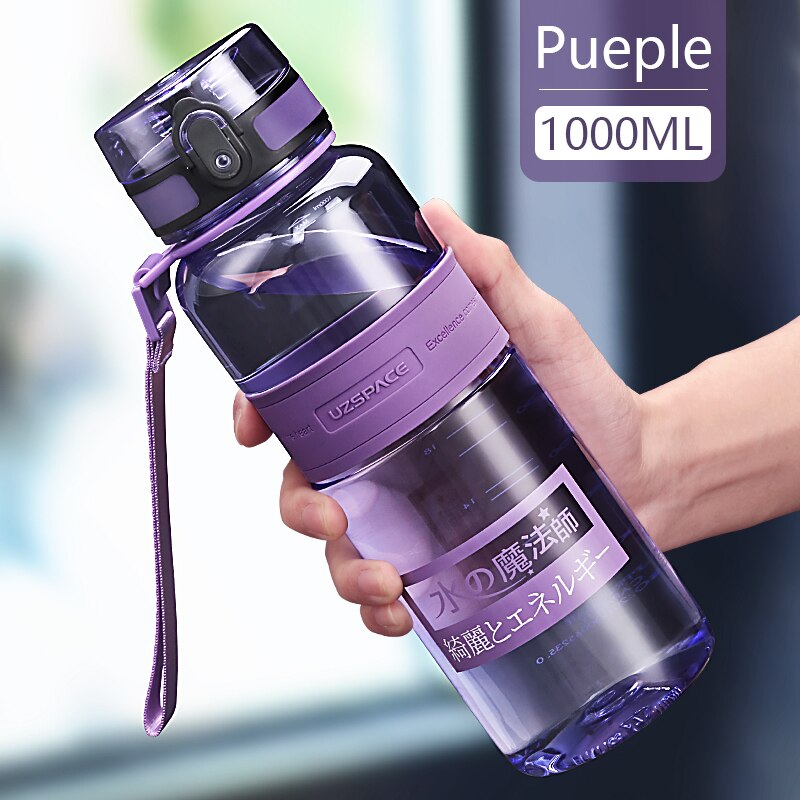 1L 1.5L 2L Sports Water Bottle Large Capacity Fitness Outdoor Eco-Friendly Plastic Portable 500ml