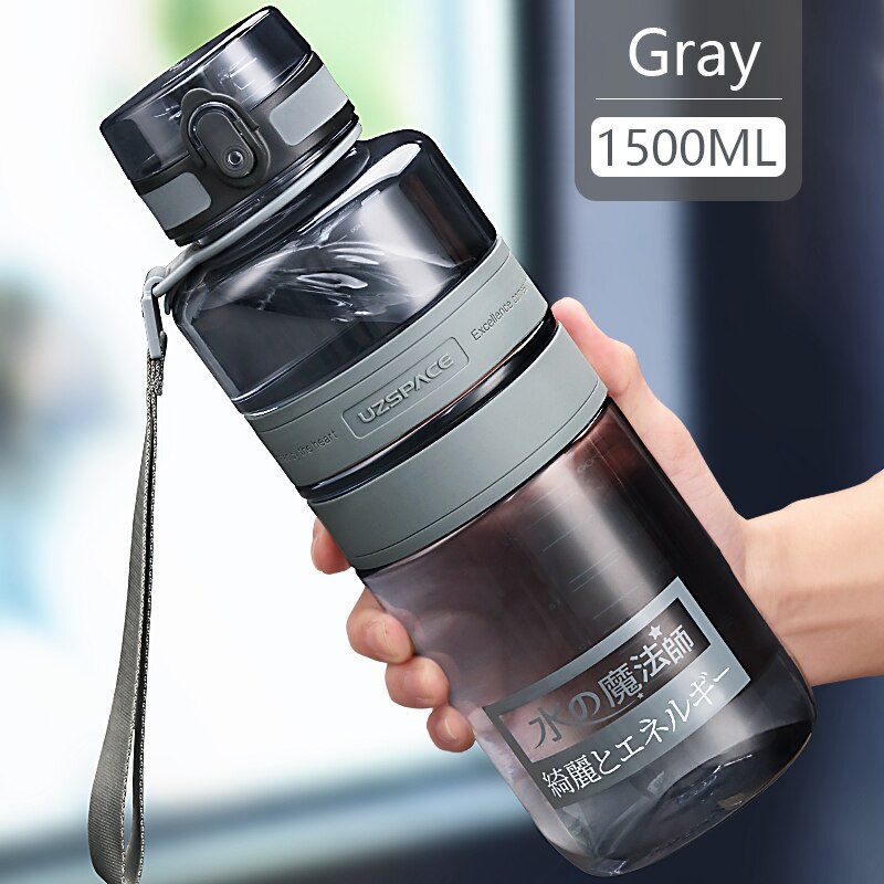 1L 1.5L 2L Sports Water Bottle Large Capacity Fitness Outdoor Eco-Friendly Plastic Portable 500ml