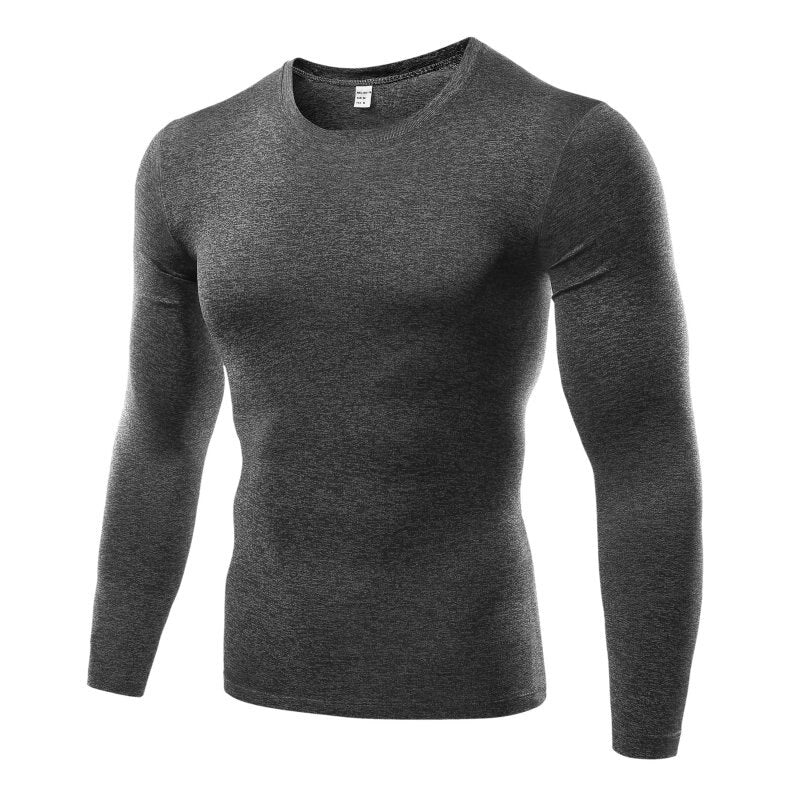 1PC Mens Compression Under Base Layer Top Long Sleeve Tights Sports Quick Dry Rashgard Running