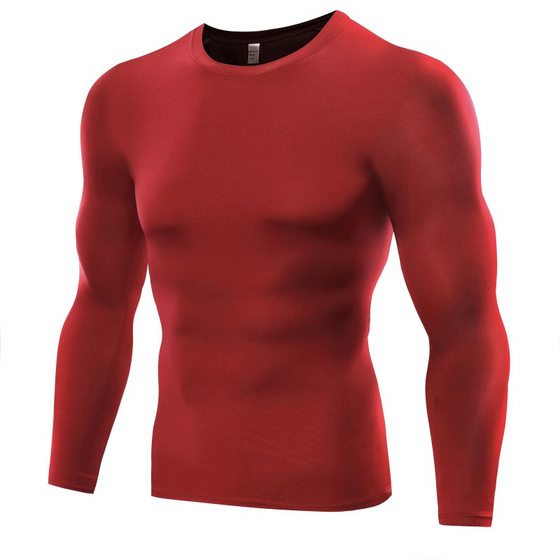 1PC Mens Compression Under Base Layer Top Long Sleeve Tights Sports Quick Dry Rashgard Running