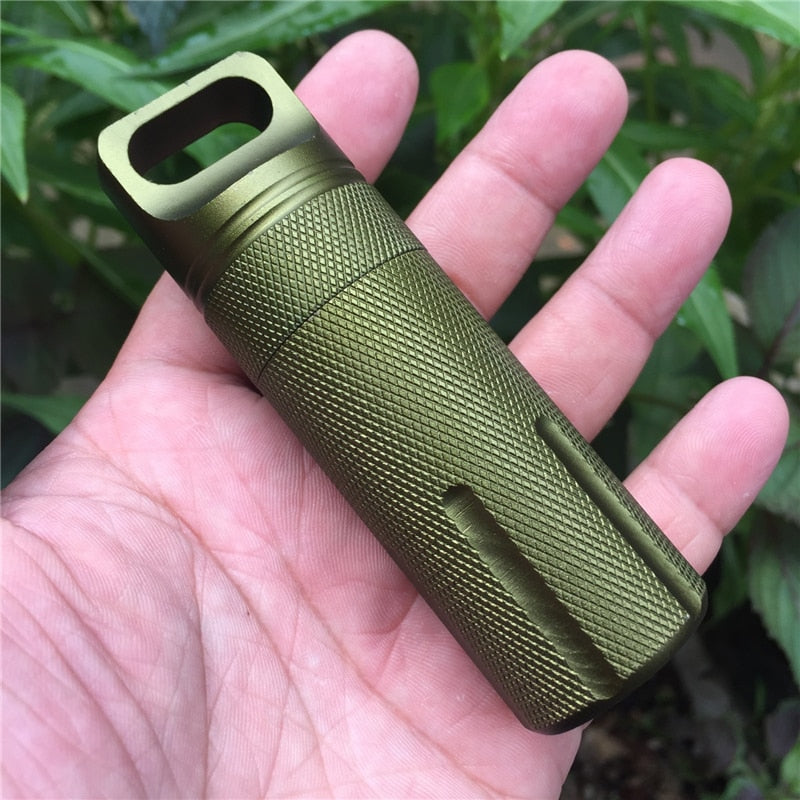 1Pcs Capsule Survival Seal Trunk Waterproof Hike Box Container Outdoor Dry Bottle Storage Pill Case