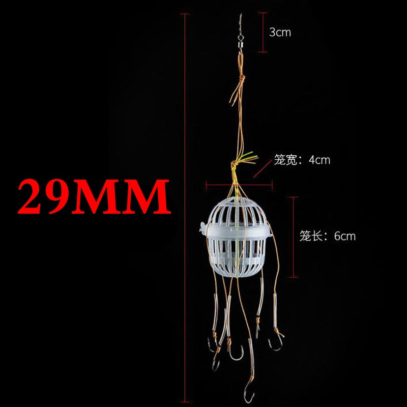 1Pcs Fishing Hooks Fishing Tackle Sea Box Hook Monsters with Six Strong Carbon Steel Plastics Carp Spherical Explosion Hook Tool